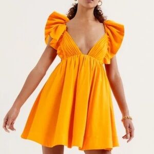 Love and lemons orange dress